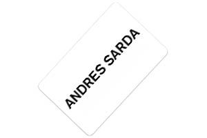 Andres Sarda gift card