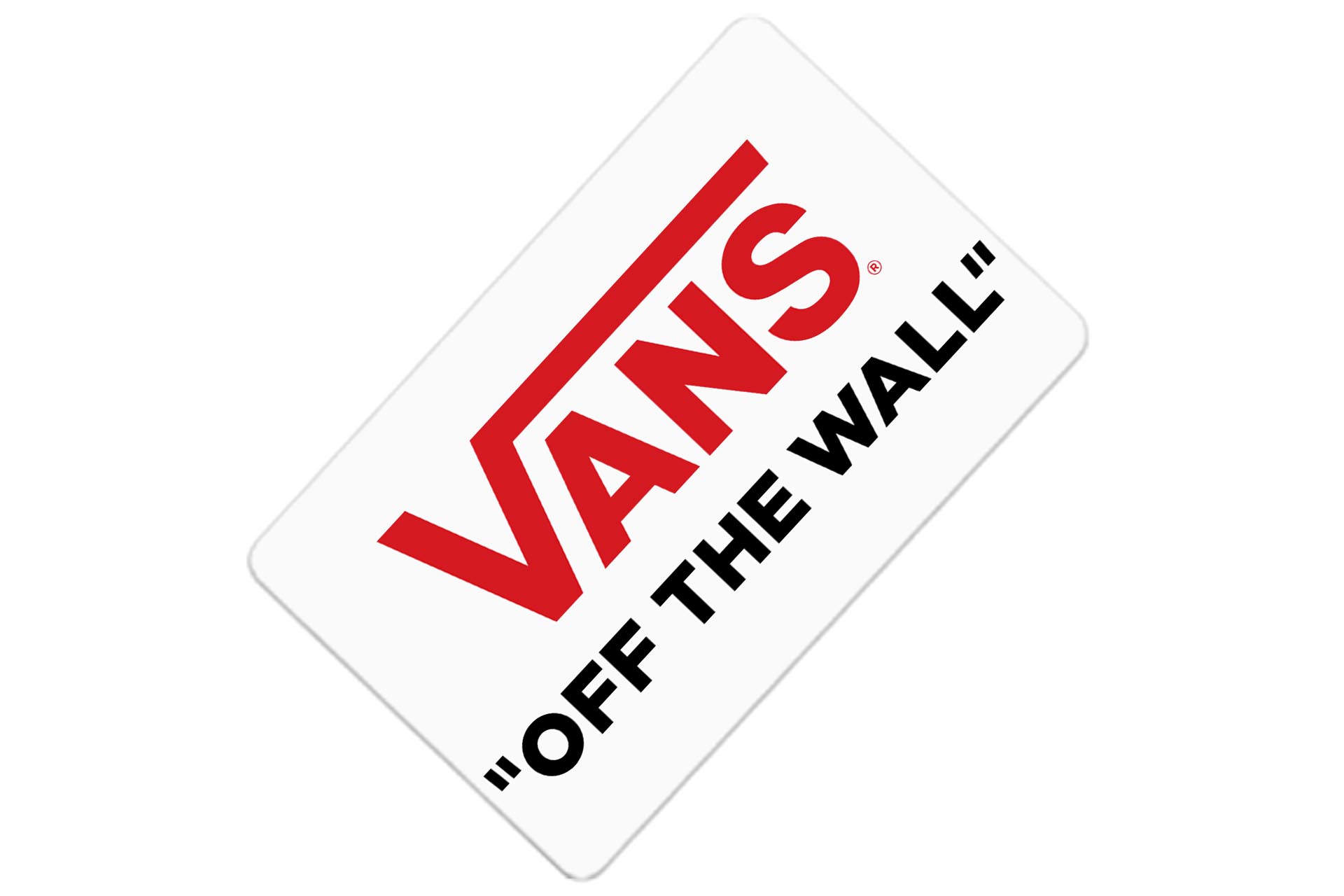 Cartão oferta Vans -off the wall-